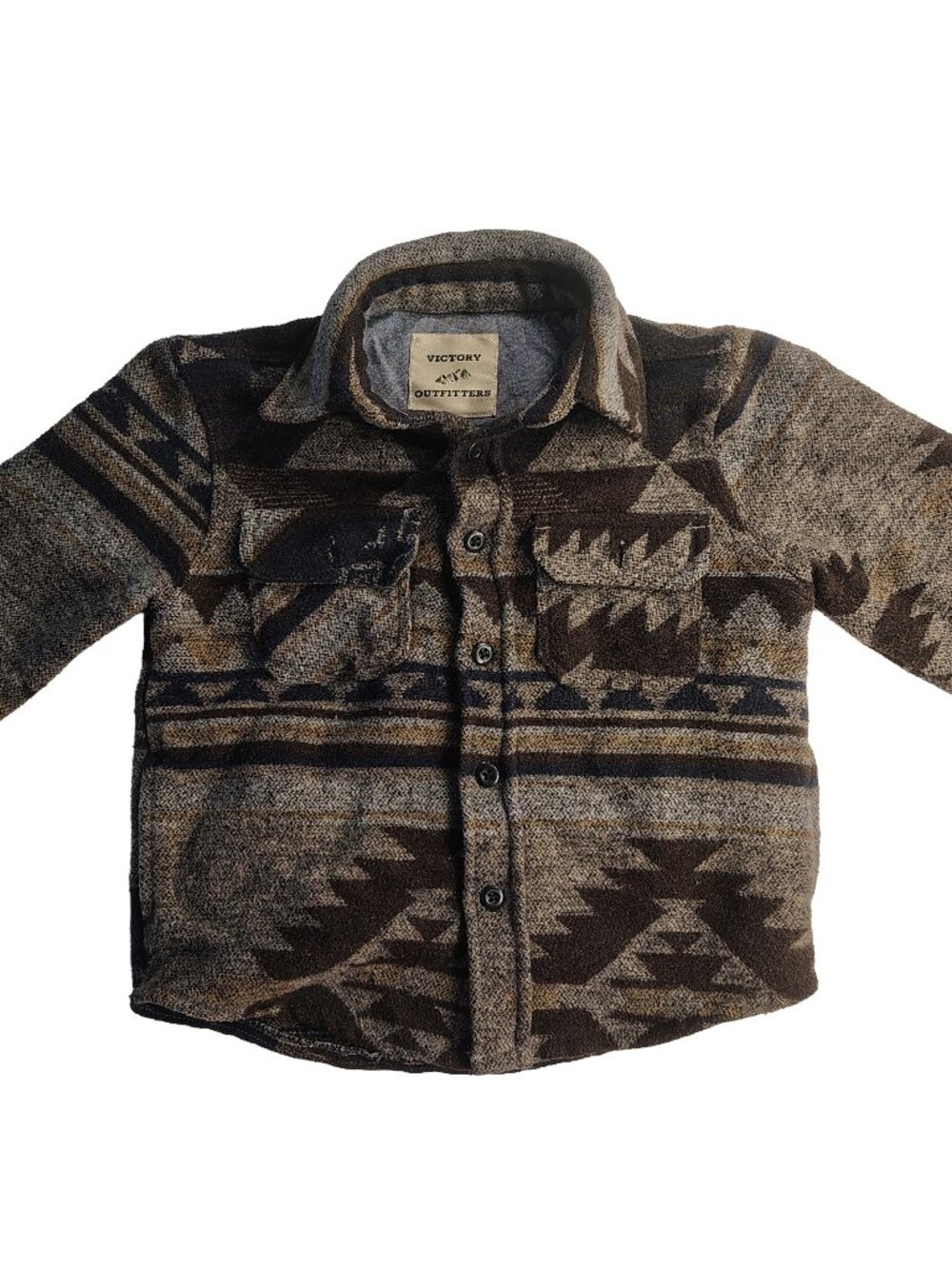 Boy's Very Rare Vintage 70's Size XS Victory Outfitters Wool Button-Up Sweater